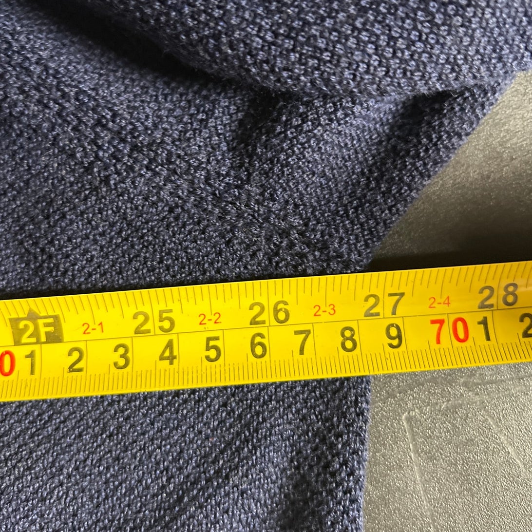 Teodor 3XL Merino Wool Quarter Zip Blue Men’s Pullover Sweater