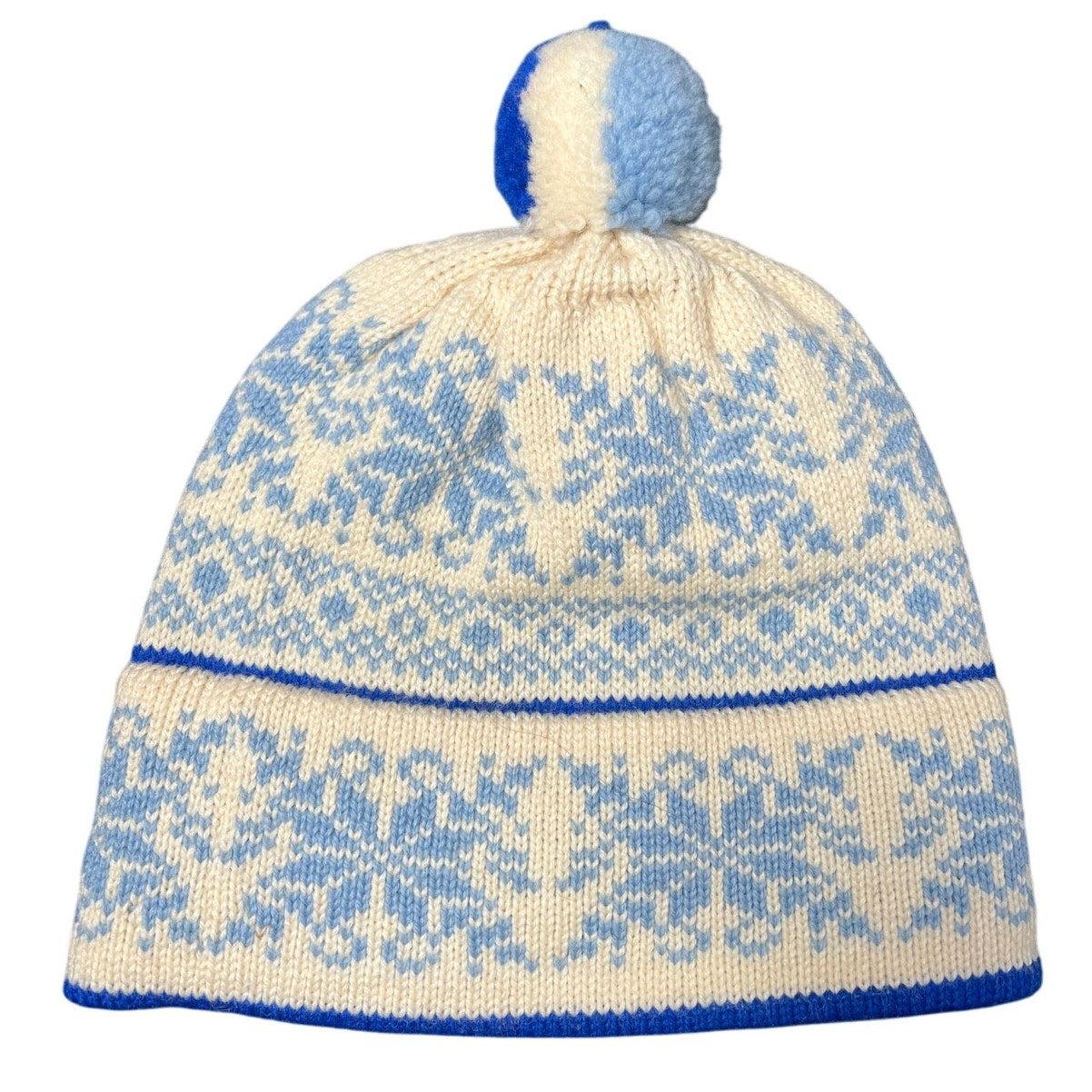 Vintage Benner Island Wool Nordic Snowflake Heavy Winter Hat