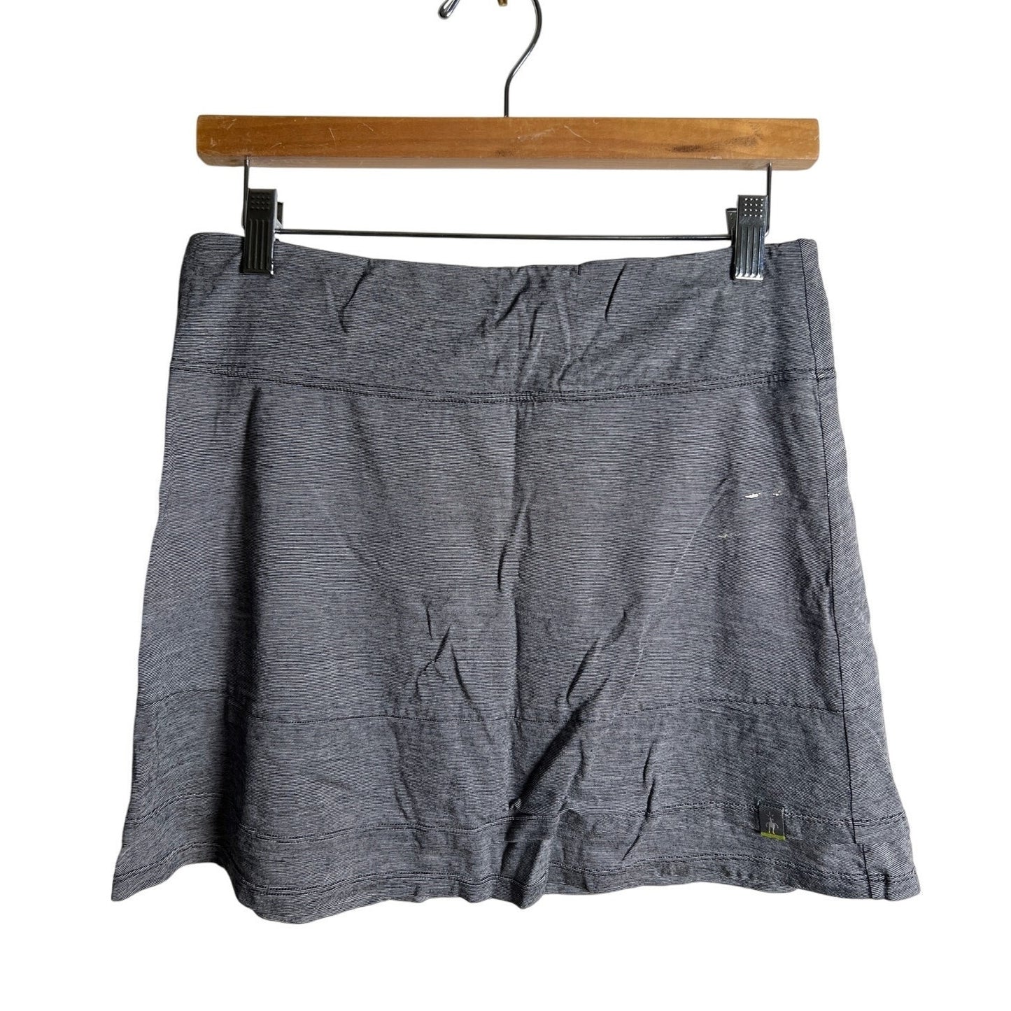 Smartwool Merino Wool Blend Gray Black Stripes Womens Size S Skirt