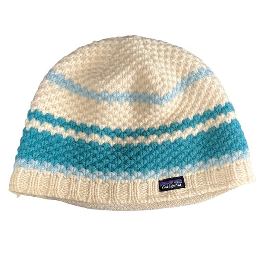 Patagonia Woven Beanie Blue & White Women's One Size