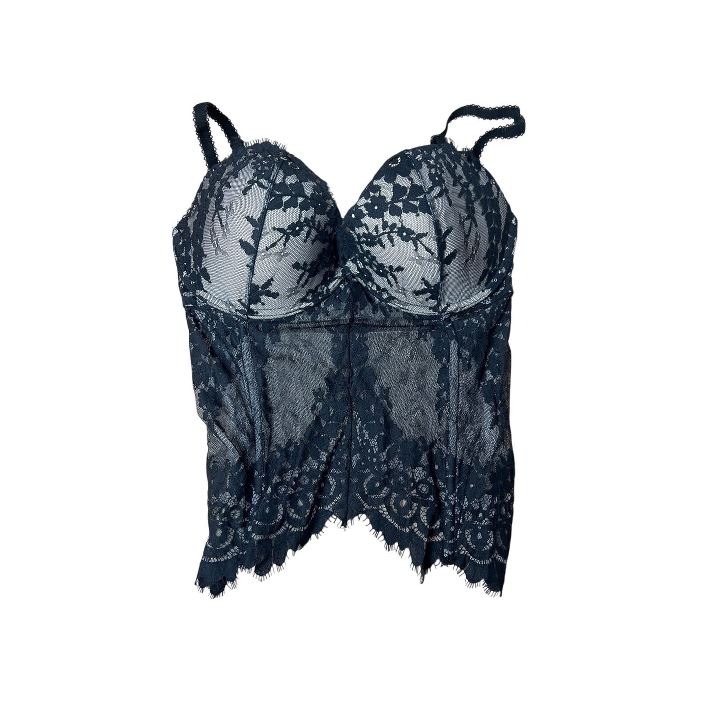 Victoria Secret Black Lace Corset Size 36D