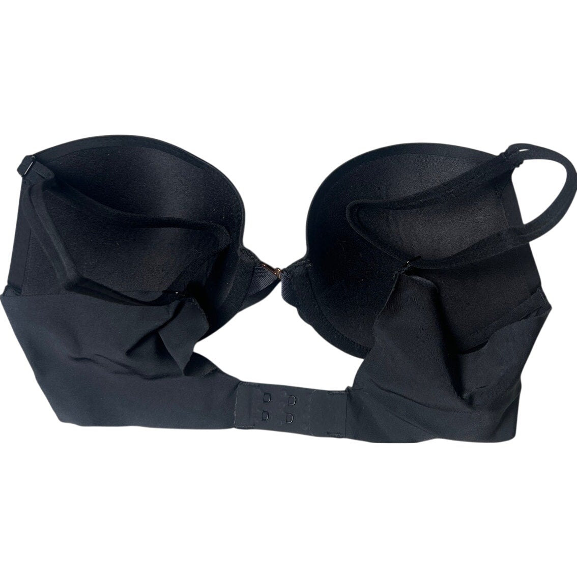 Victoria's Secret Solid Black Underwire Shoulder Straps Demi Push-Up Bra 32C