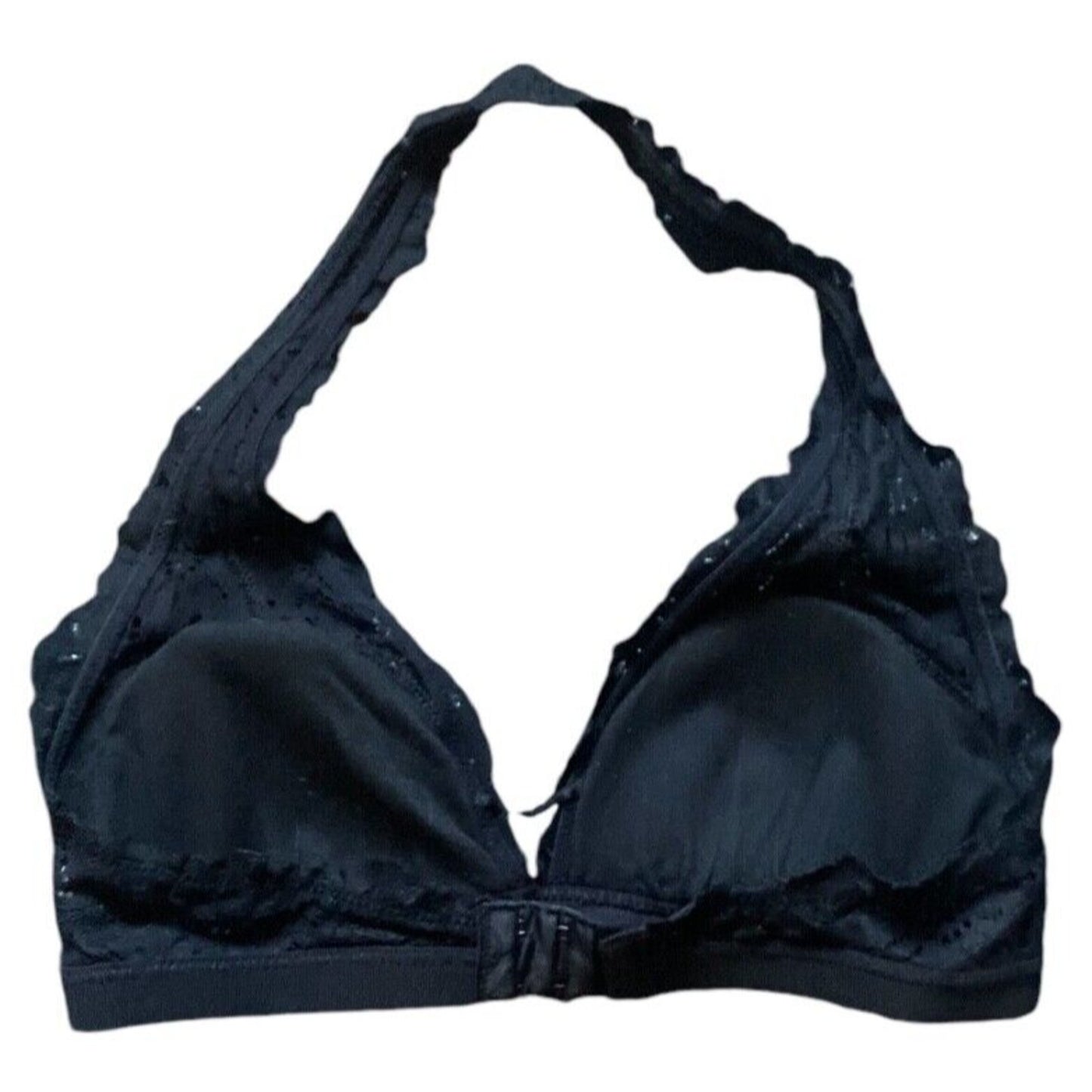 Aerie Black Wildflowers Lace Halter Style Bralette Size Small S