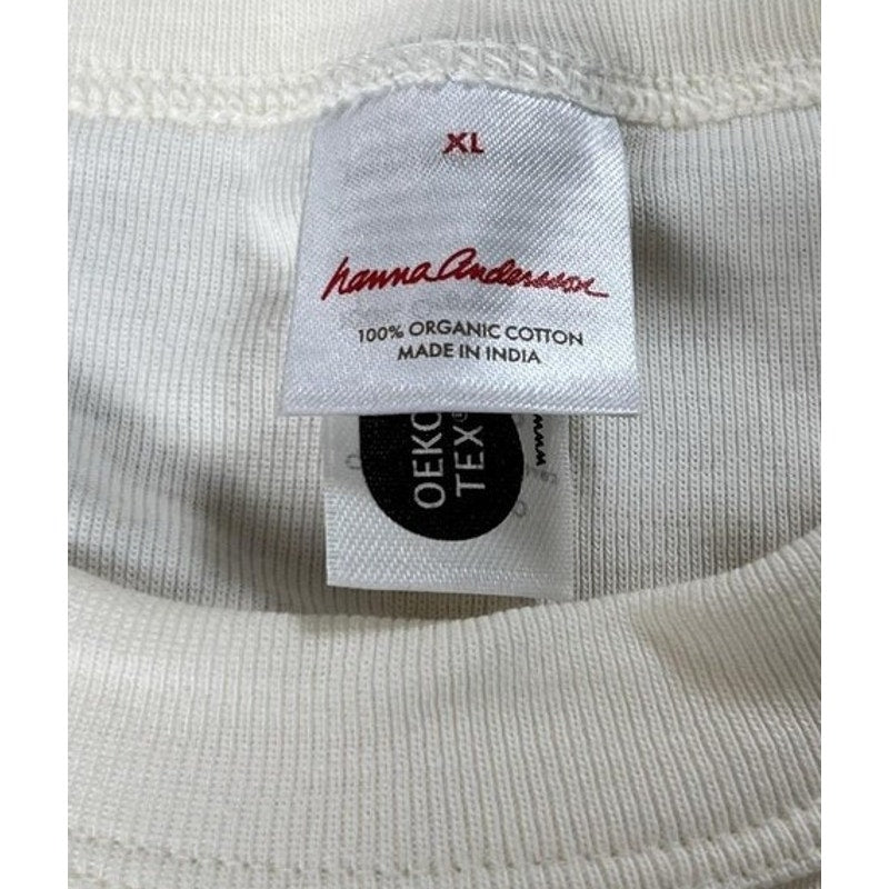 Hanna Andersson XL Long Sleeve Shirt Natural 100% Organic Cotton India