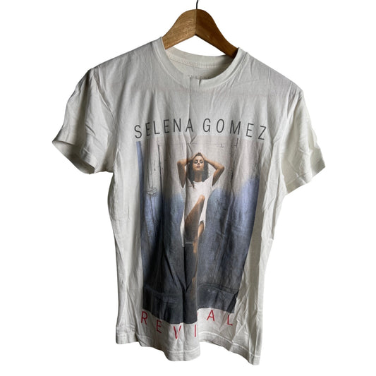 Selena Gomez Revival Tour White Graphic T-shirt 2016 Size XS