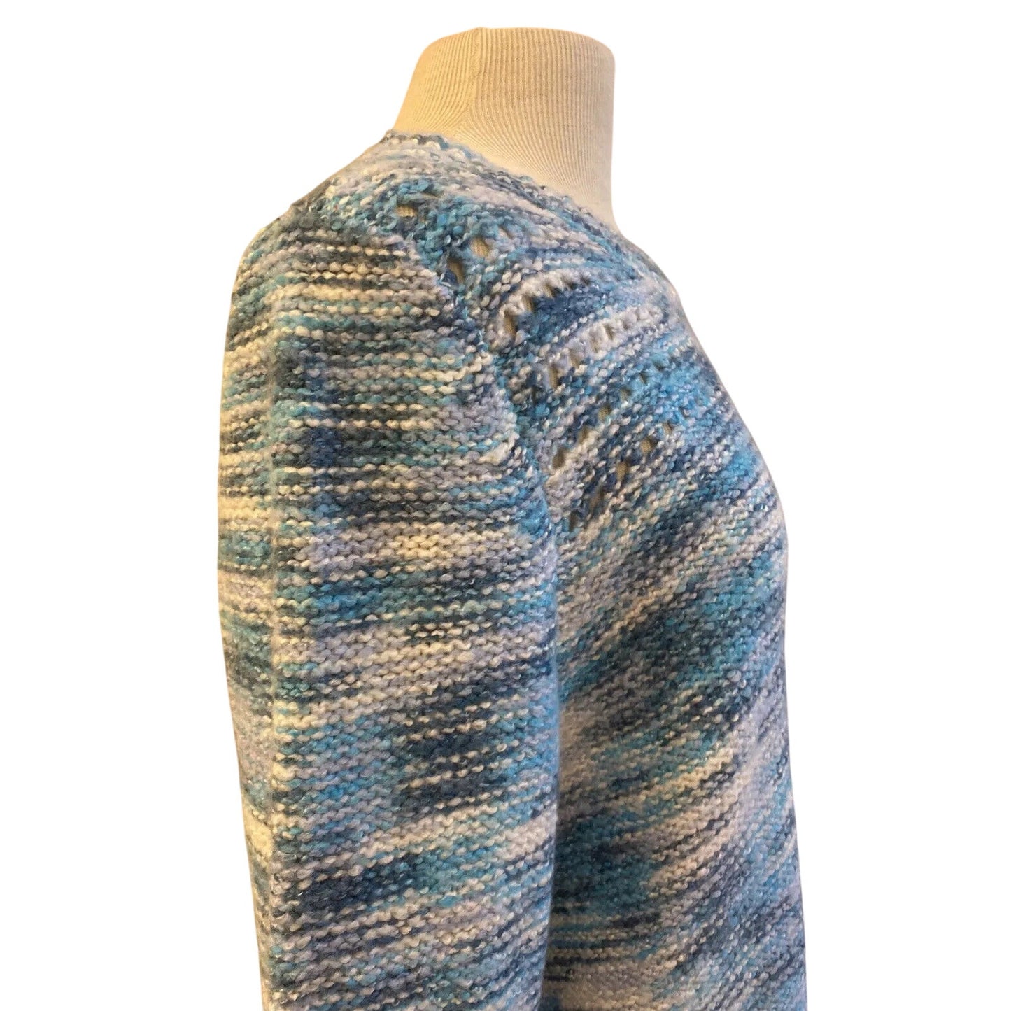 Lane Bryant Blue, White, Aqua Woven Sweater Size 14/16 - NWT $59