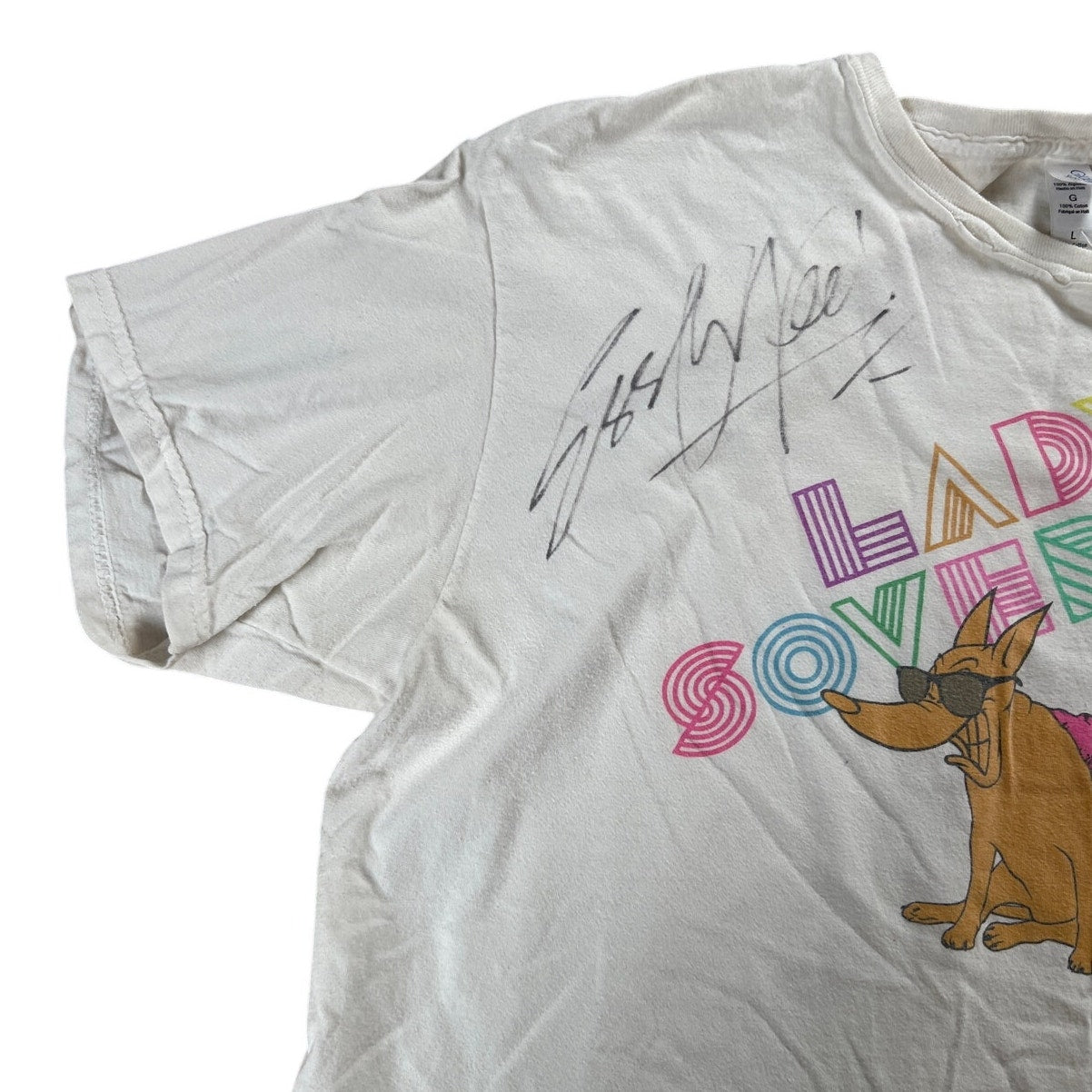 Lady Sovereign White T-Shirt With Graphic Men Size