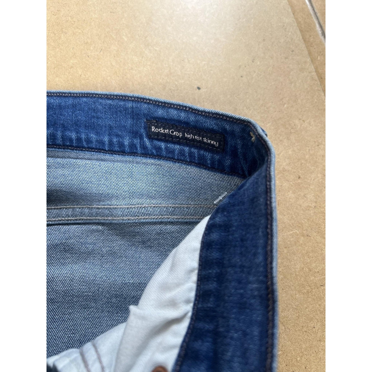 Citizens Of Humanity Pants Womens 27 Blue Cropped Denim Slim Frayed Hem