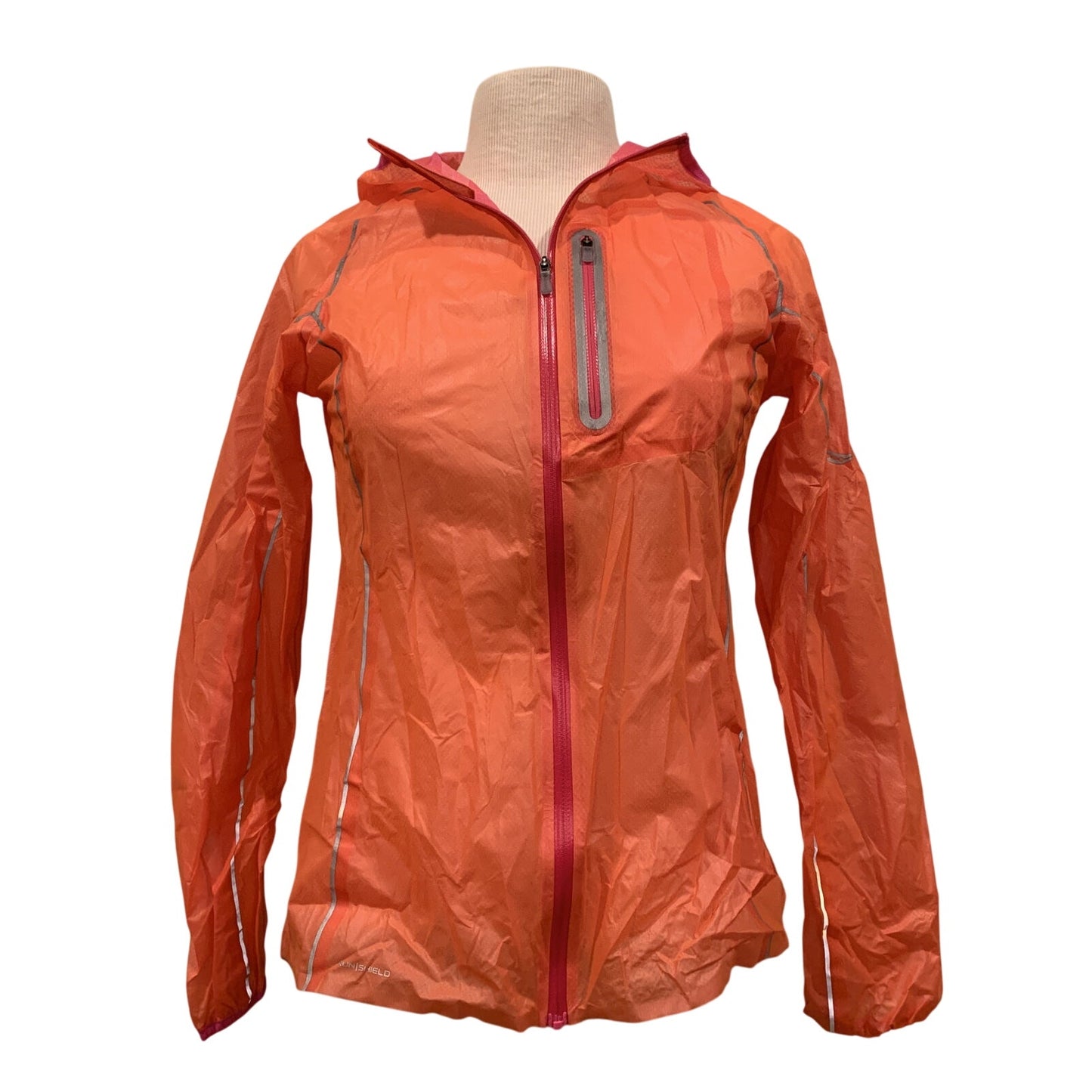SAUCONY Women’s Orange Pink lightweight Running Windbreaker Jacket XS - EUC