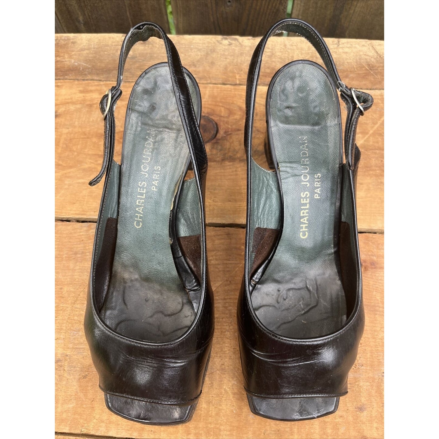 Vintage Charles Jourdan Black Heels Size 8 Some Heavy Wear