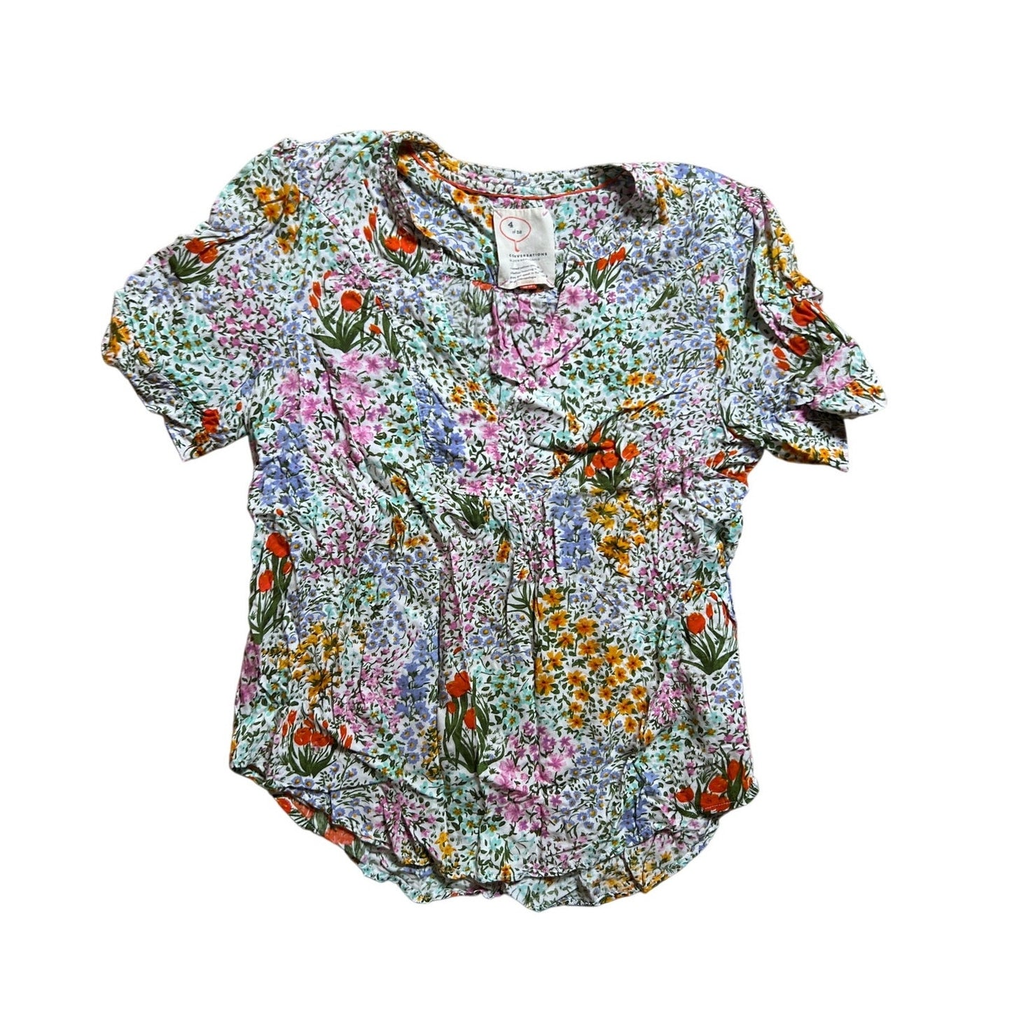 4 of 52 Conversations By Anthropologie Floral Blouse Size 10