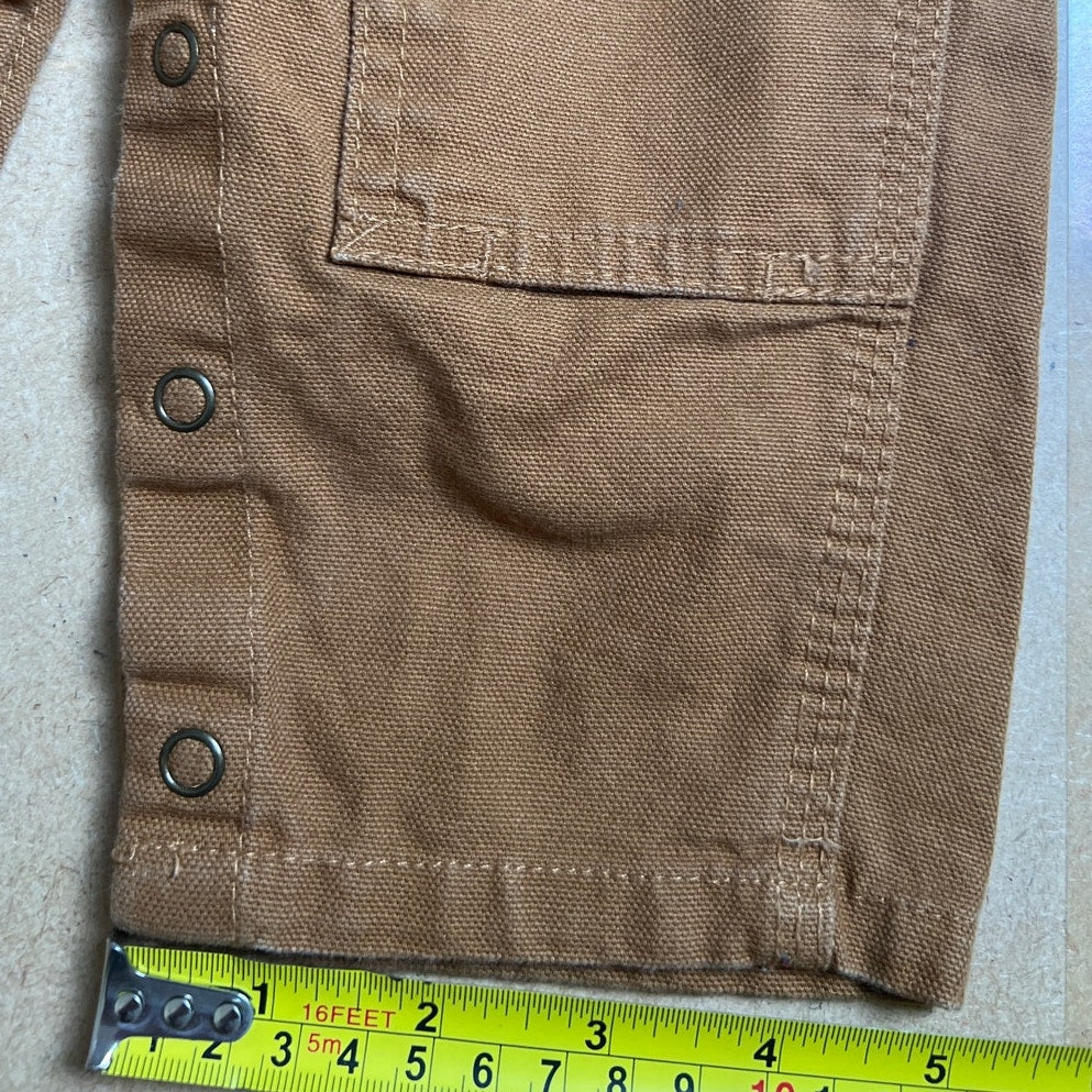 CARHARTT Baby Brown Duck Bib Overalls Double Knee Sz 9M Unisex