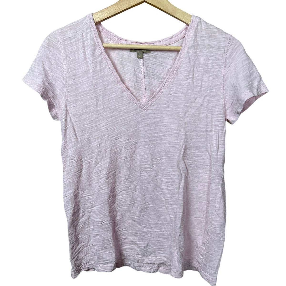 Lilla P Small S Pink Women's Top V-Neck Cotton