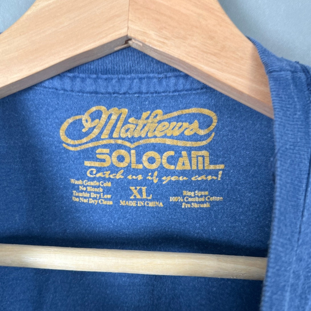 Mathews Solocam Archery Size XL Blue T-shirt Men's
