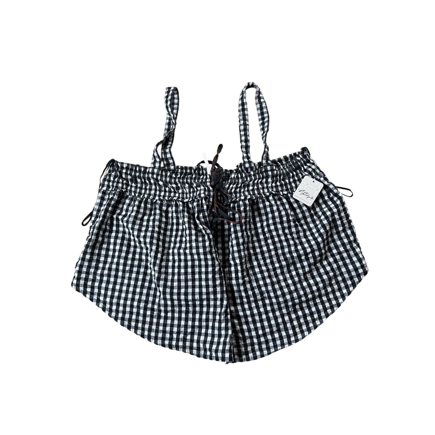 Urban Outfitters Tank Womens S Black Check Camisole Strappy Sleeve Casual