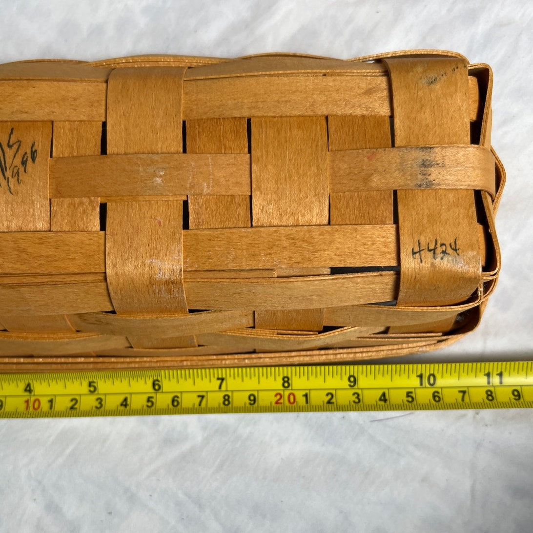 Vintage 90's Longaberger Magazine Baskets Standing Hand Woven