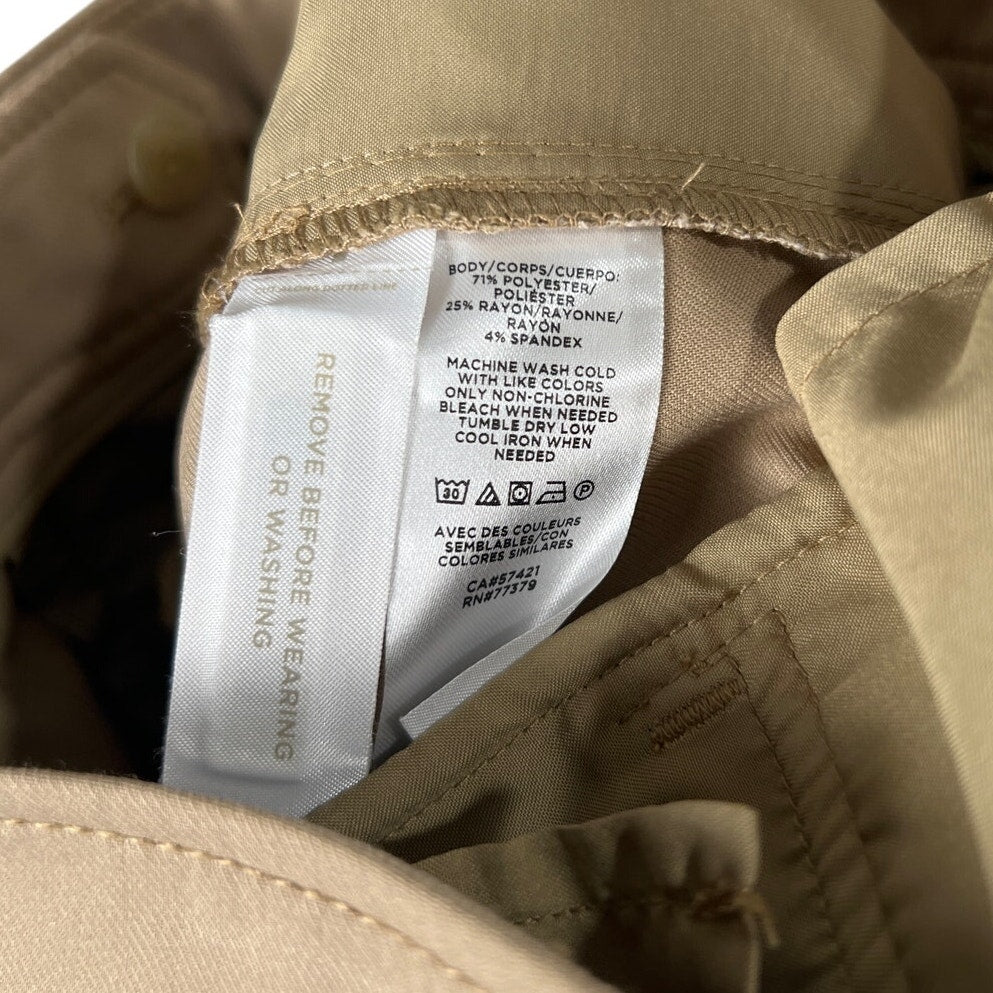 Ann Taylor NWT The Wide Leg High Rise Polyester Size 8 Beige