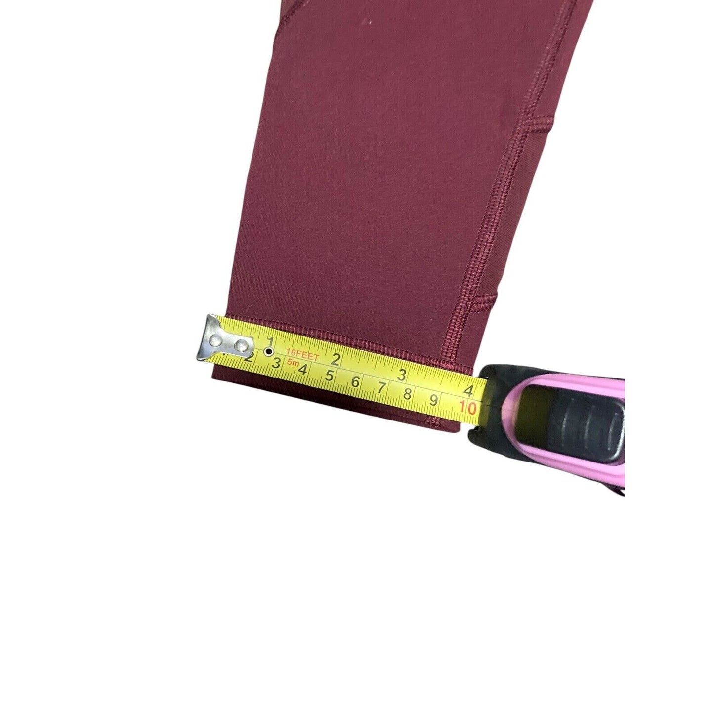 EUC Lululemon Wunder Under Crop High Rise Legging Size 6 Burgundy