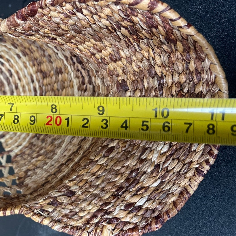 Ecuadoras Size Medium Woven Adjustable Straw Hat Handmade In Ecuador