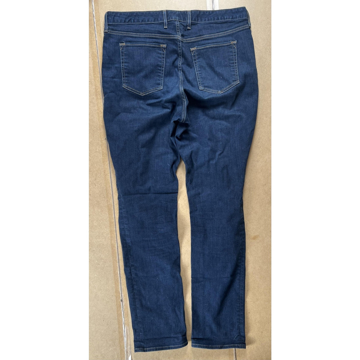 Eddie Bauer Pants Teens 16 Blue Denim Cotton Blend Straight Ankle Pockets