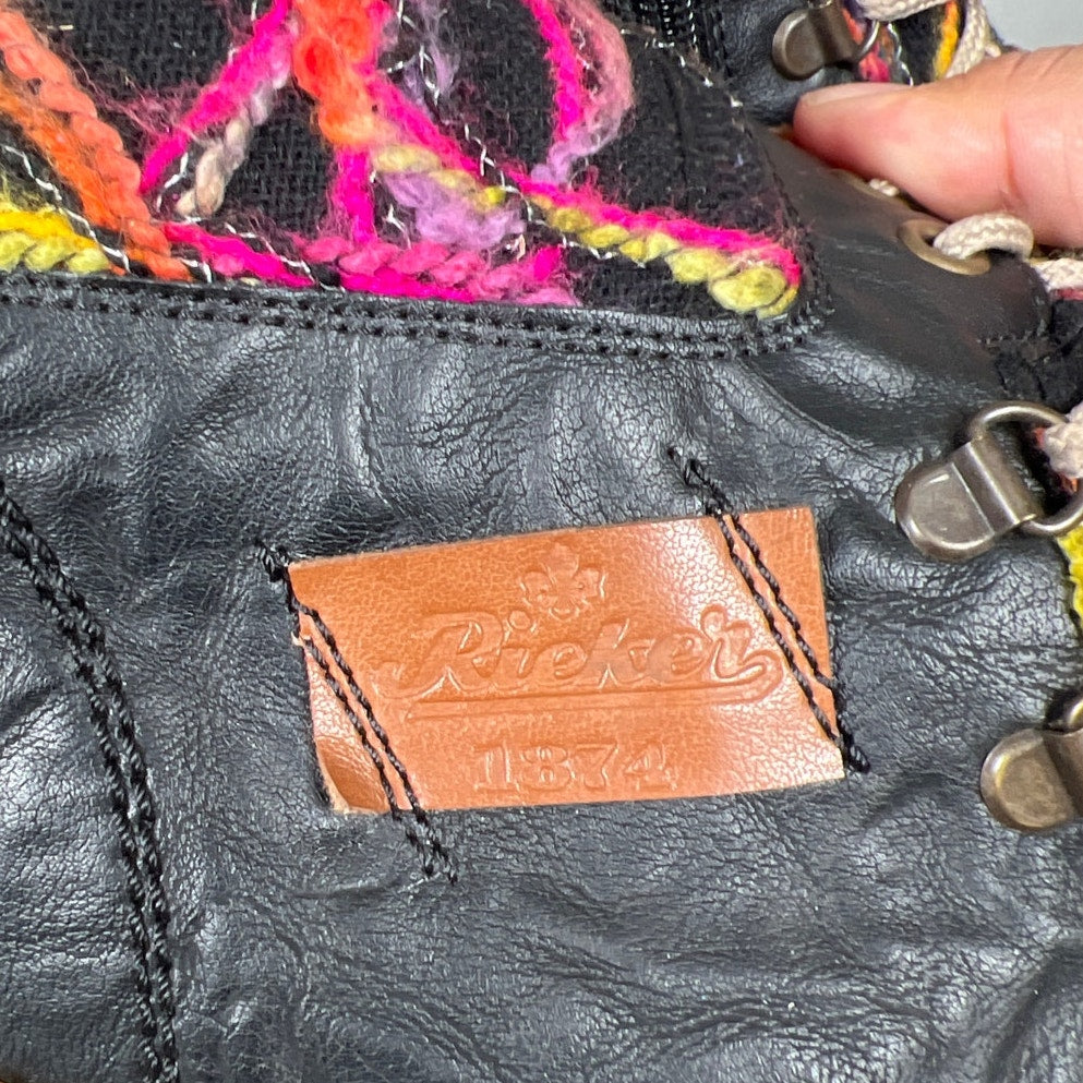 Reiker Size 40 Women Boots Felicitas Synthetic Black Nut Boots Size 9