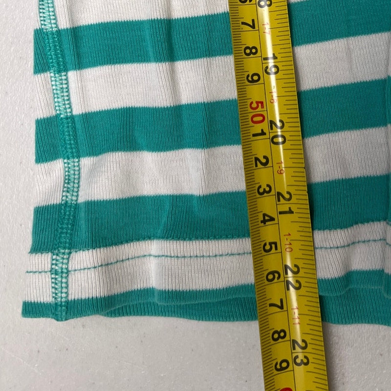 Hanna Anderson Striped 160CM Green Striped Pajama Top