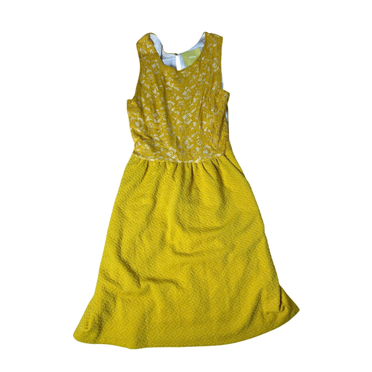 Maeve Anthropologie Vera Lace Yellow A-Line Pocket Summer Dress Size XS