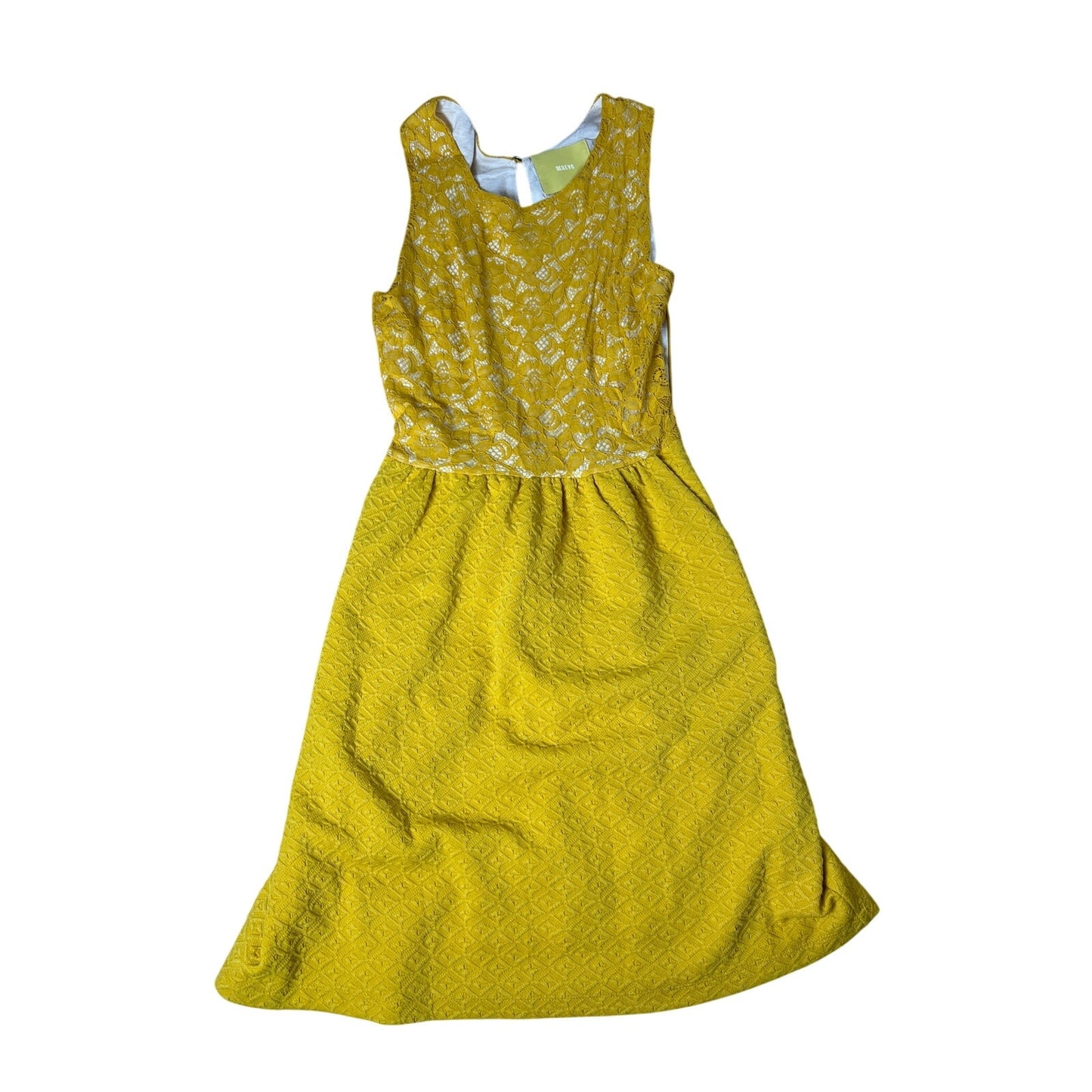 Maeve Anthropologie Vera Lace Yellow A-Line Pocket Summer Dress Size XS
