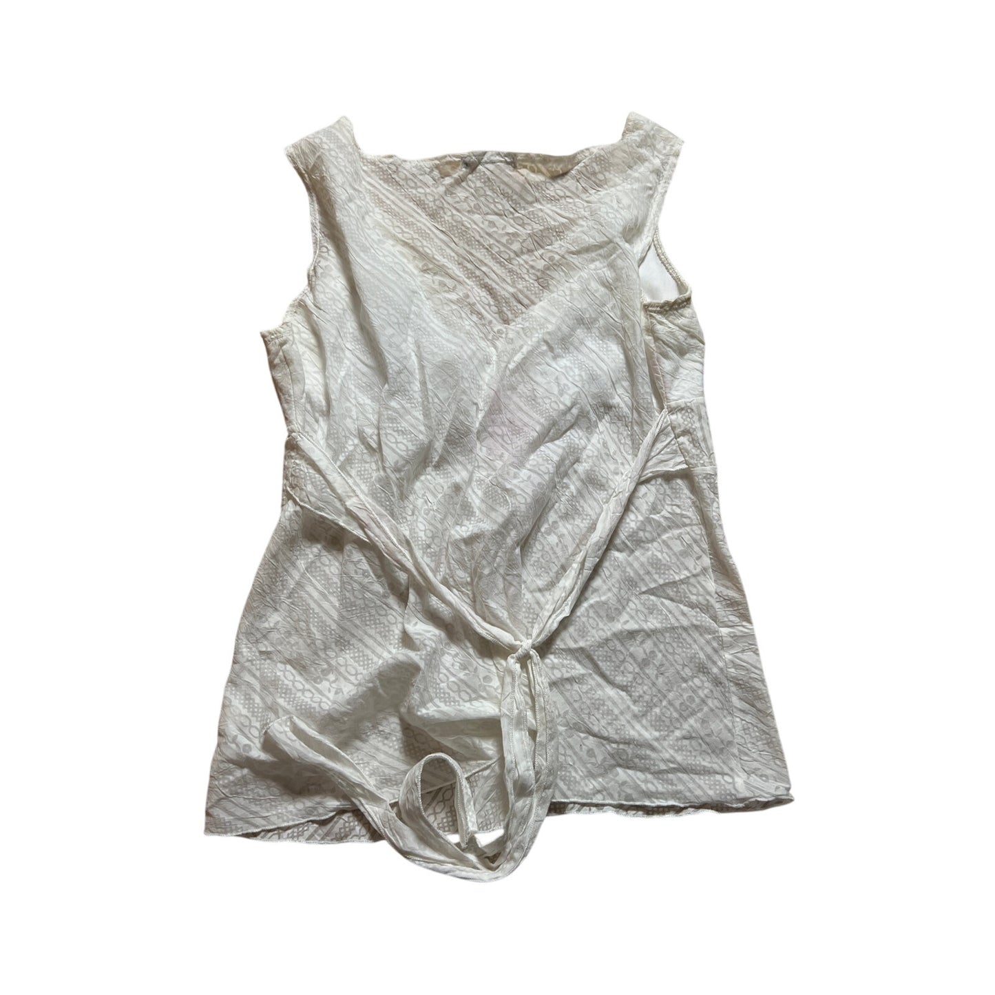 2YK Charlotte Russe White 100% Cotton Tank Top Size Large