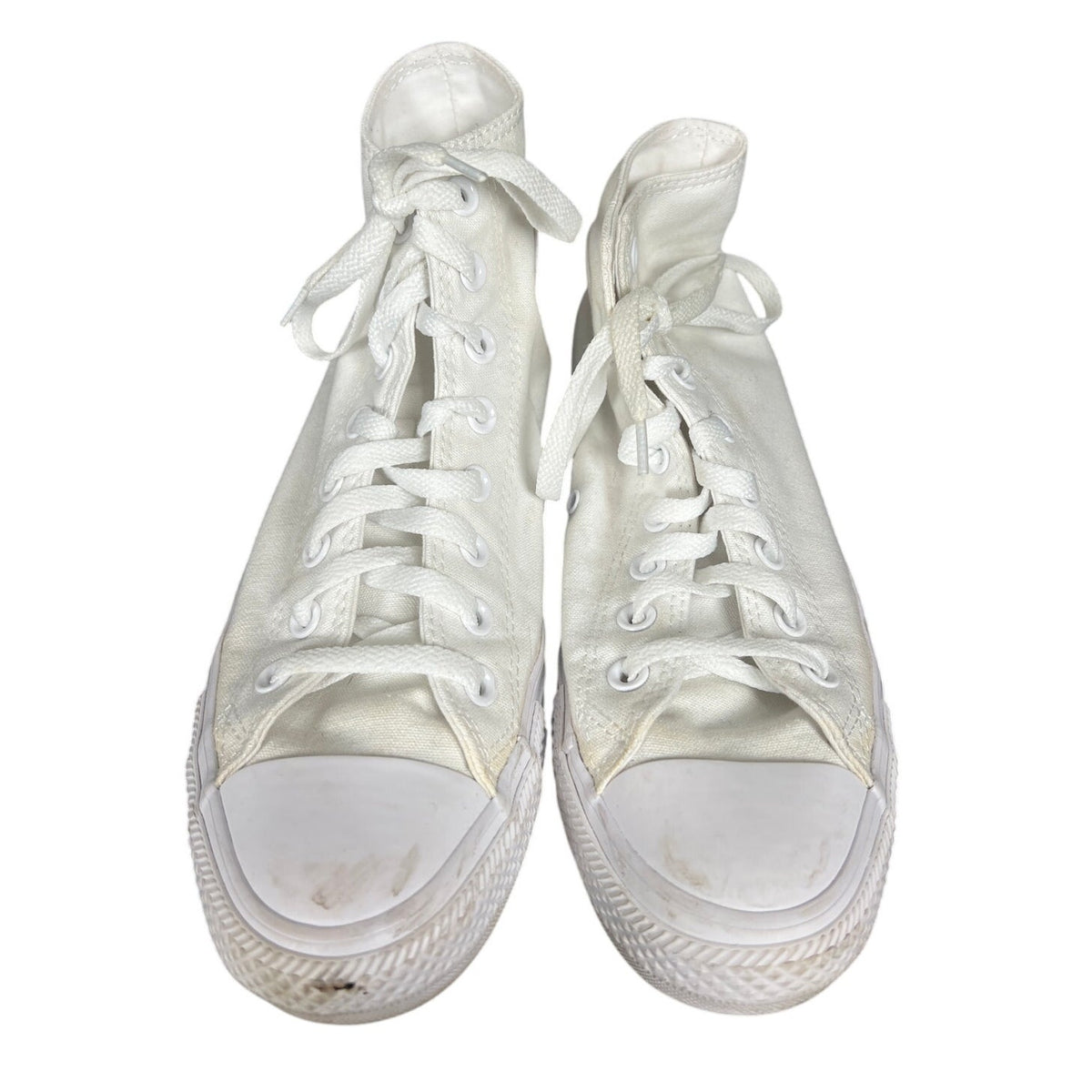 Converse High Top Size 8 Men's White Monochrome Sneakers USED