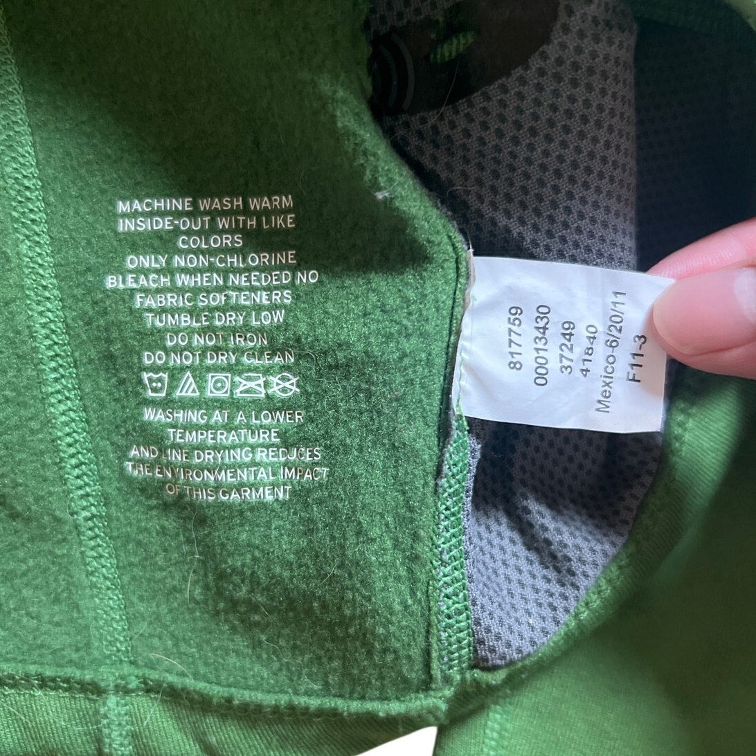 REI Green Hiking Fleece Sweater Women’s M Long Sleeve 1/4 Zip