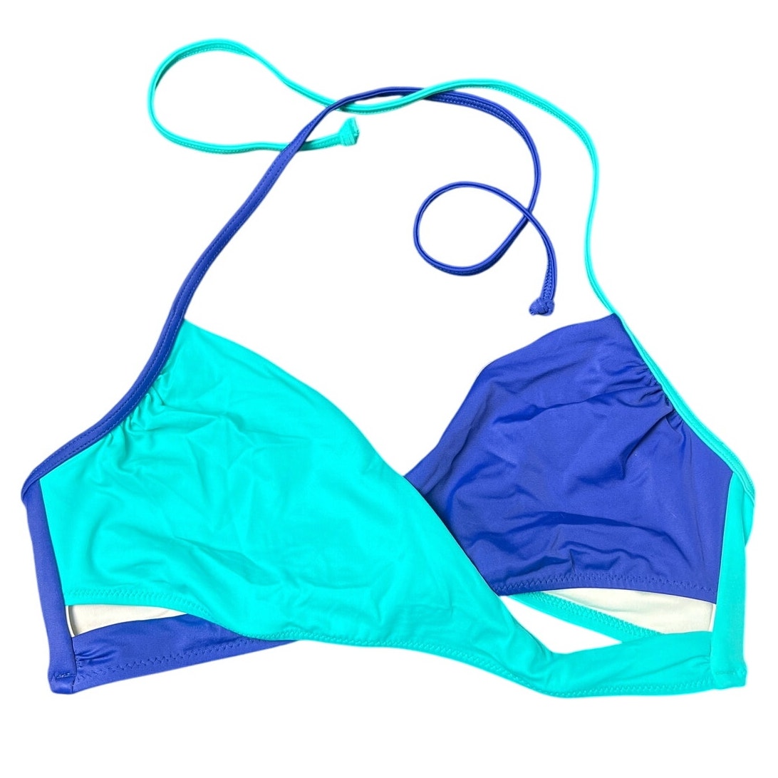 Pink Victoria Secret Block Wrap Size Large Women Top Bikini Tie Blue