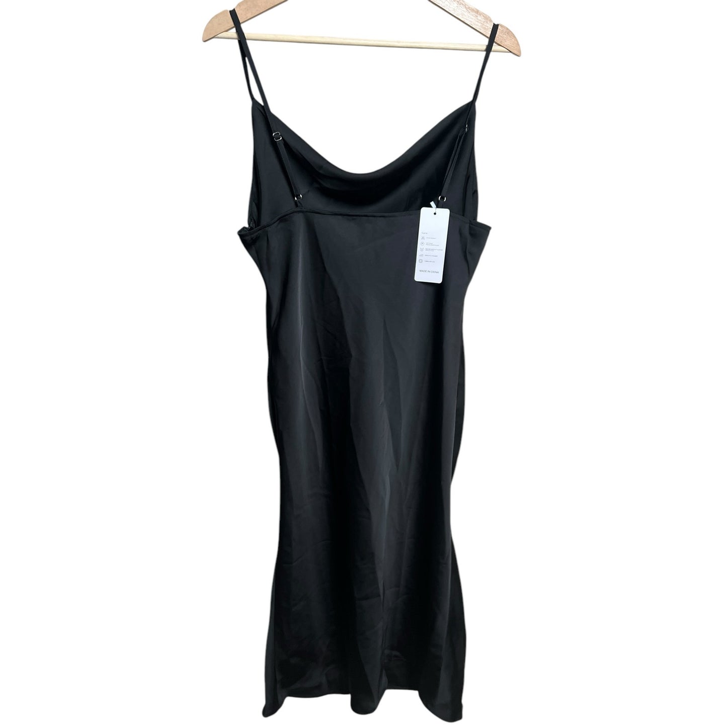 Tsher Women Long Black Adjustable Dress NWT Large