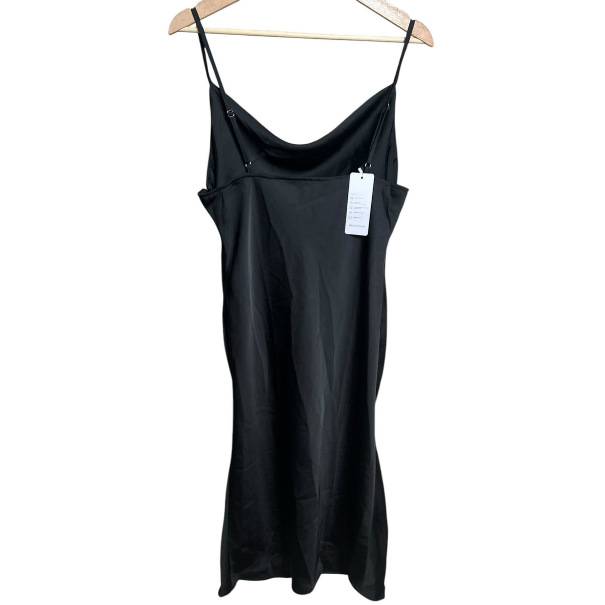 Tsher Women Long Black Adjustable Dress NWT Large