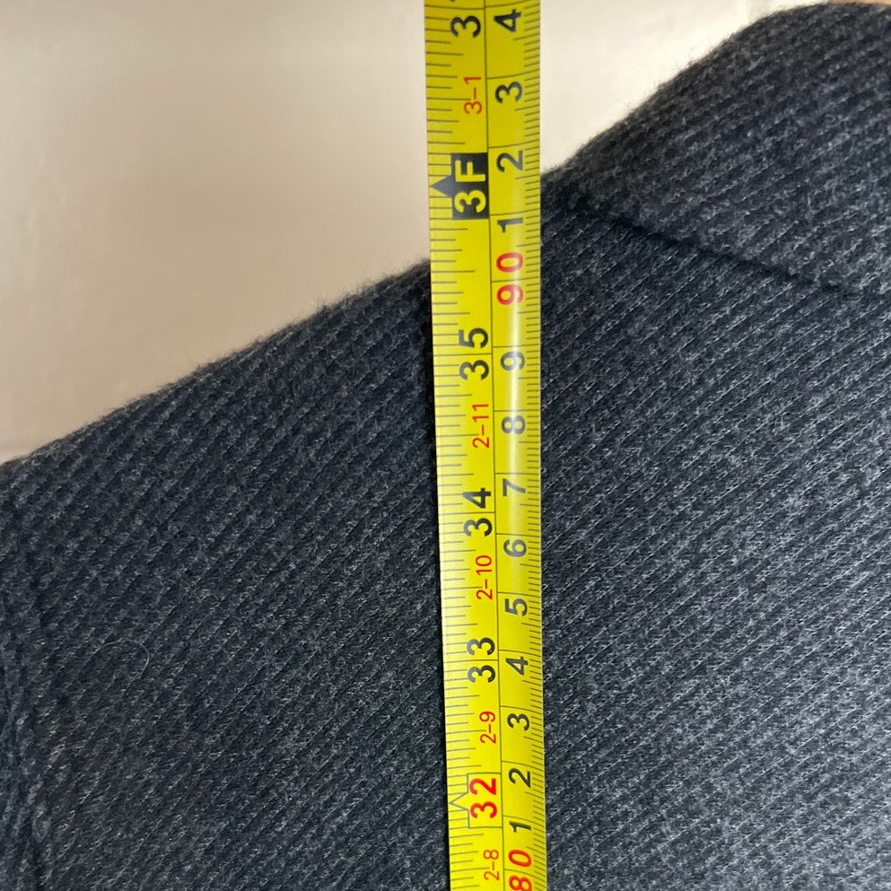 Faherty Medium Heather Gray Legend Sweater Dress Button Down