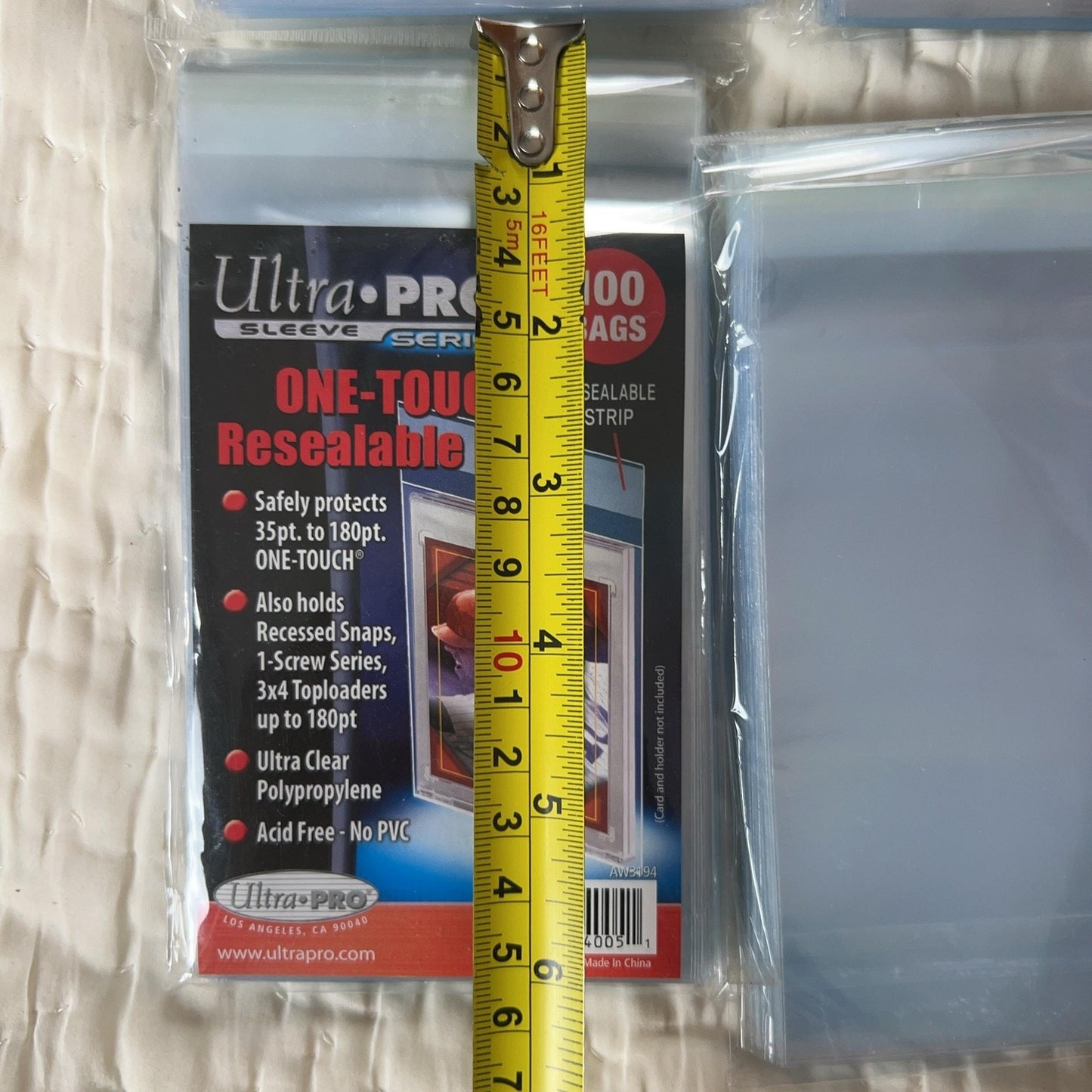 Ultra PRO One-Touch Resealable Bags 100ct Clear Standard Polypropylene Lot Of 16