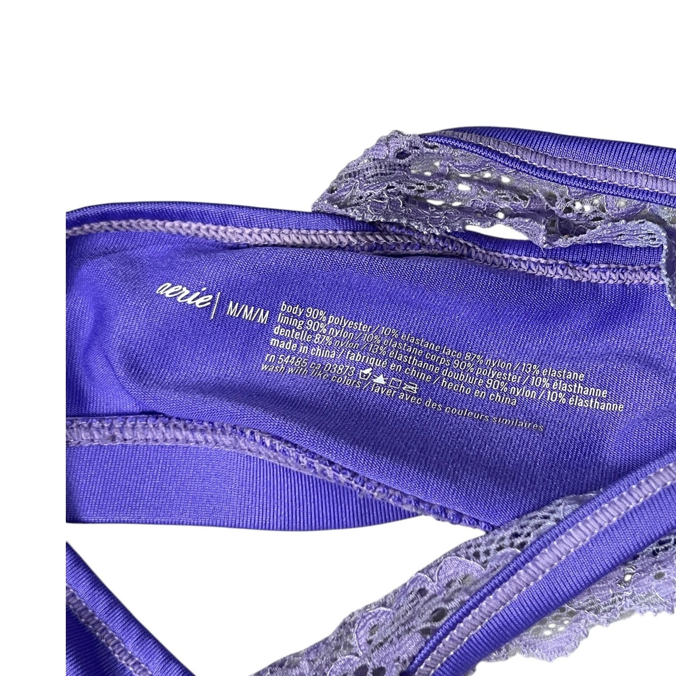 Aerie Purple Sports Bra Size Medium M Adjustable Straps