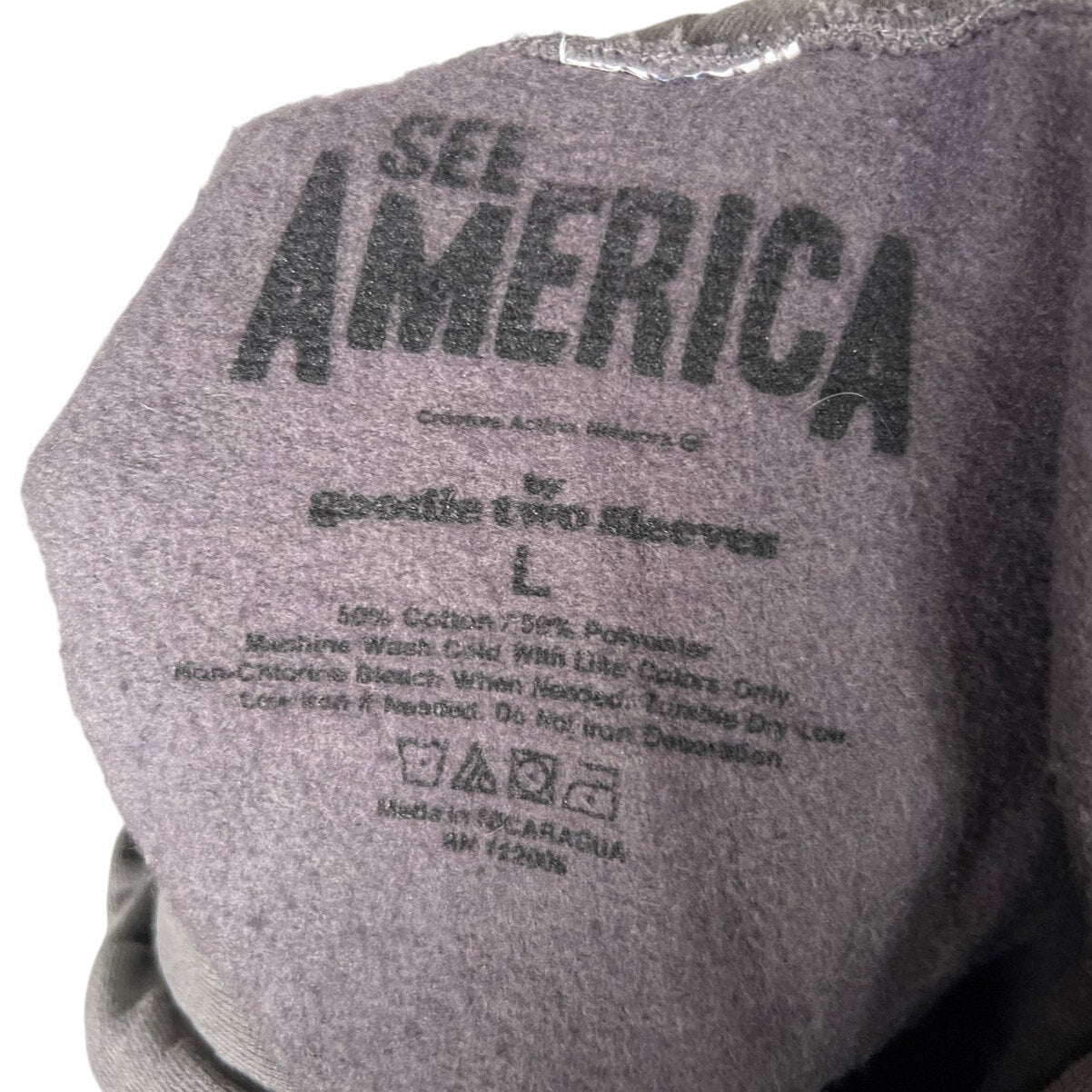 See America Great Teton National Park 100% Cotton Hoodie Pullover Gray Large