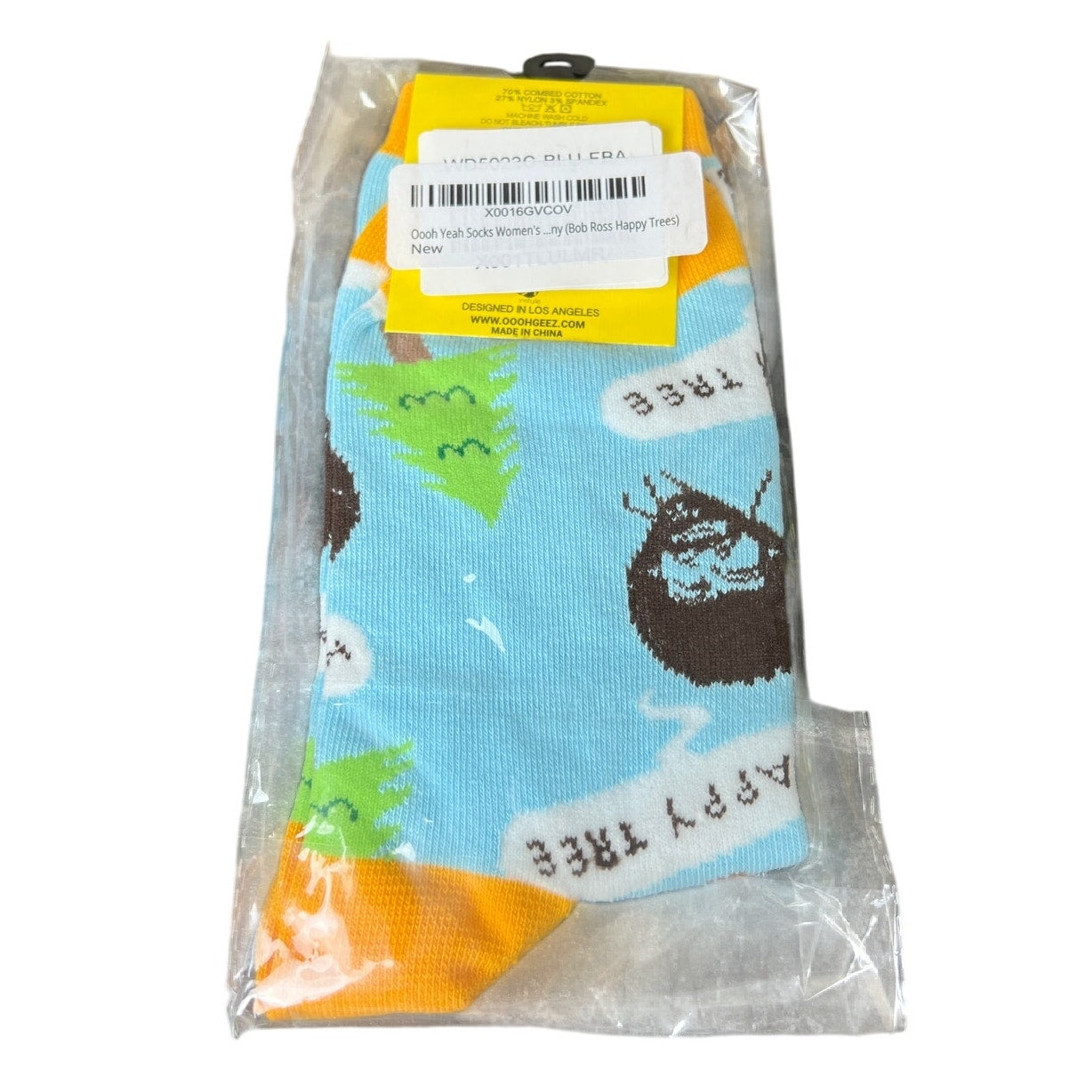Ooh Geez Socks! Women's Bob Ross Tree NWT One Size Fits