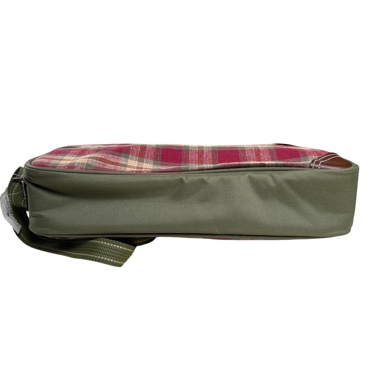NWT Longaberger Homestead Plastic Wine Cups Plaid Crossbody Bag