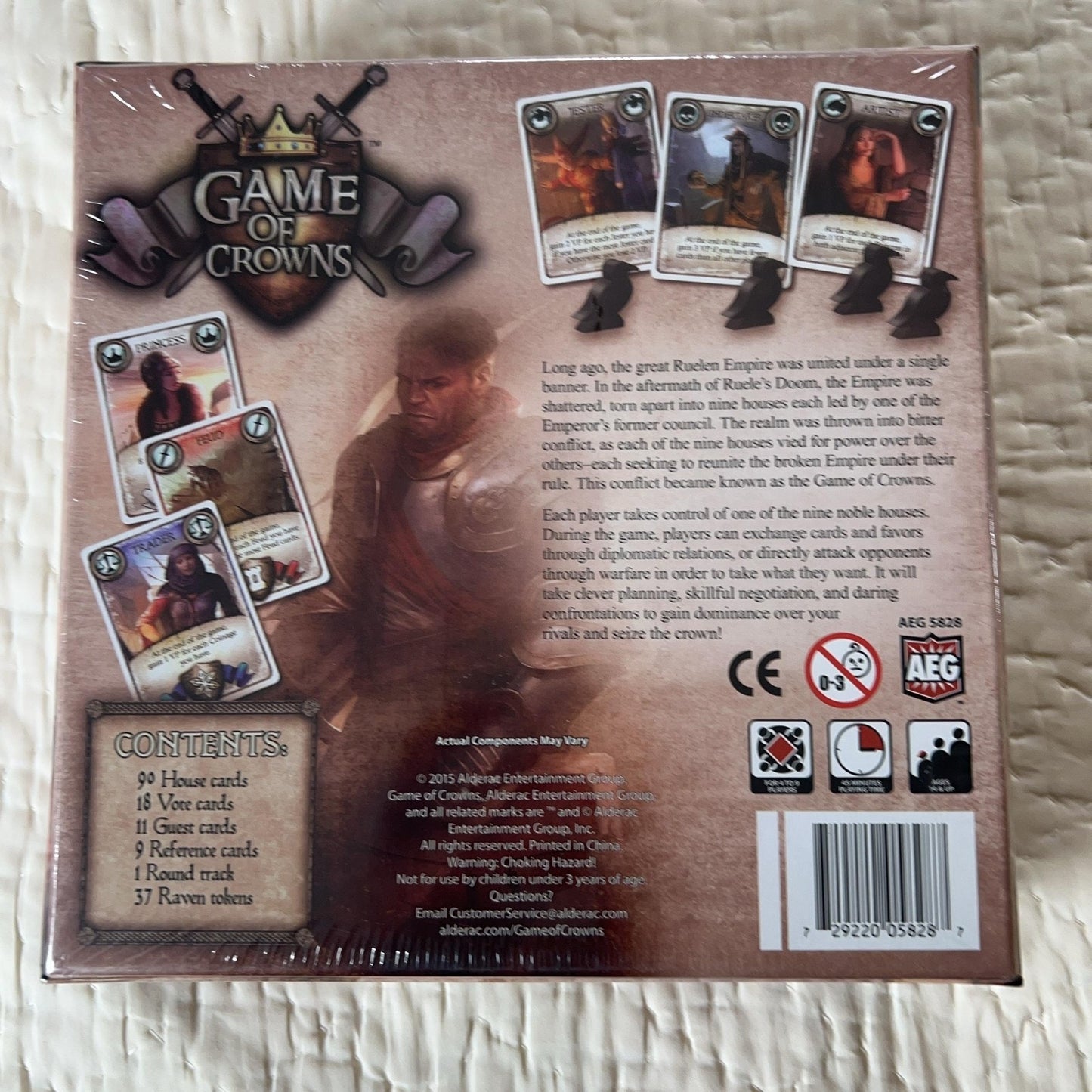 Alderac Entertainment Group Game Of Crowns Board Game 4-9 Players 14+ New Sealed