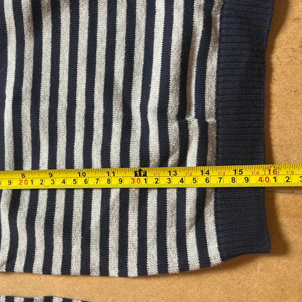 Janie and Jack Navy Red and Gray Striped Sweater Toddler Size 4