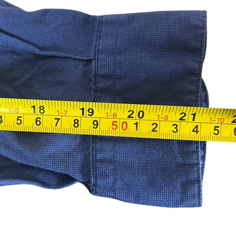 KMJ Large Cameron Game Day Blue Button Down