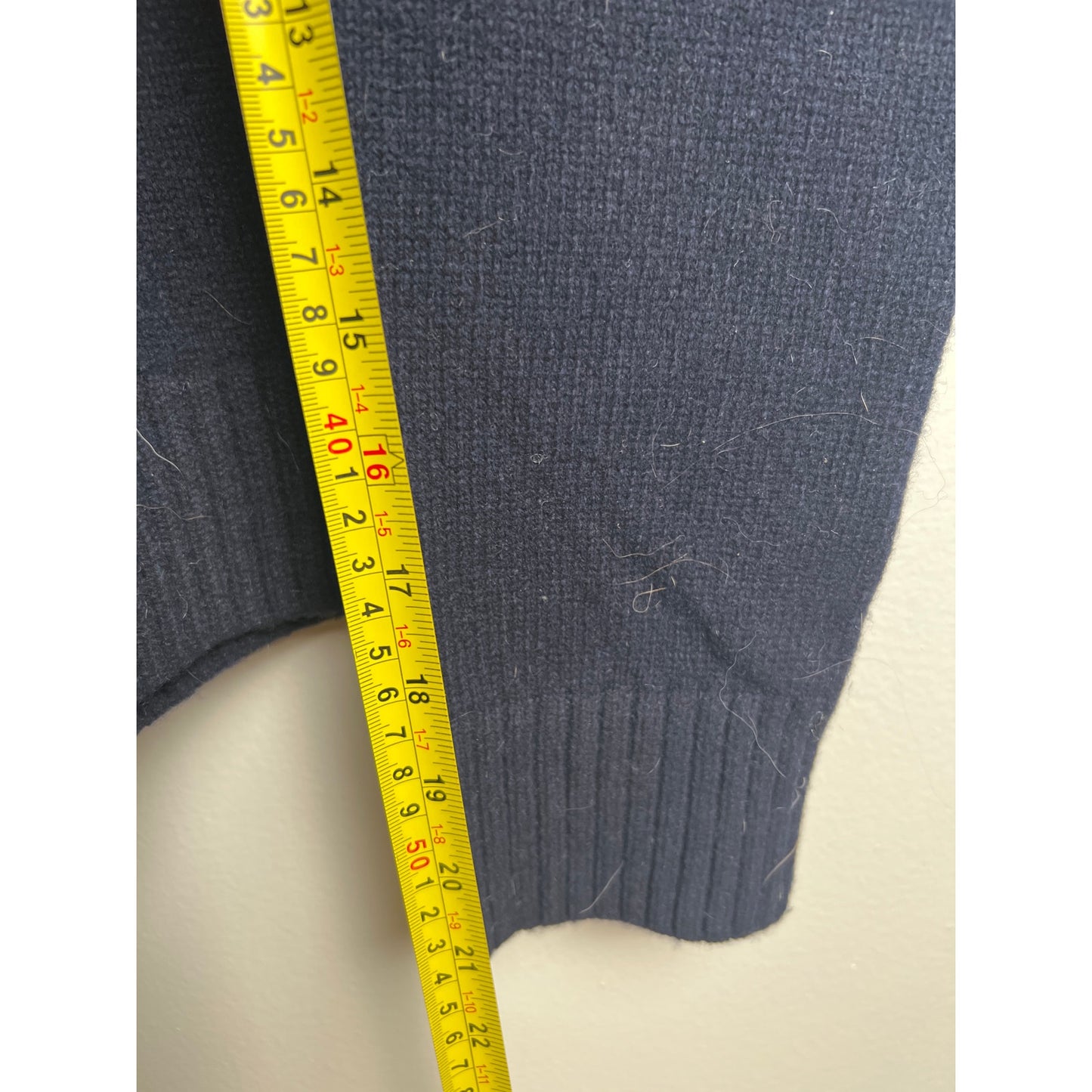 Rossignol Size Large Quarter Zip Blue Pullover Laine Blend Knit Mens