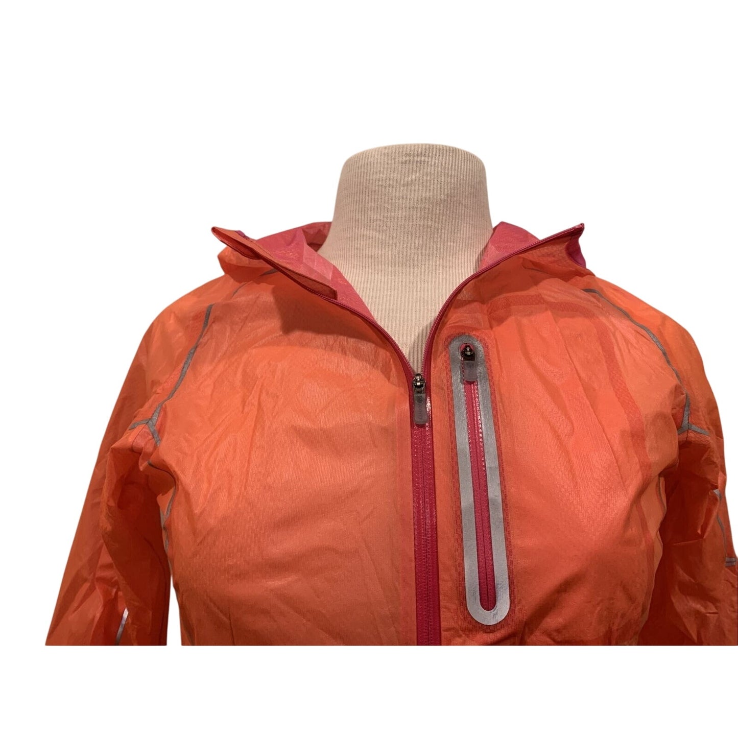 SAUCONY Women’s Orange Pink lightweight Running Windbreaker Jacket XS - EUC