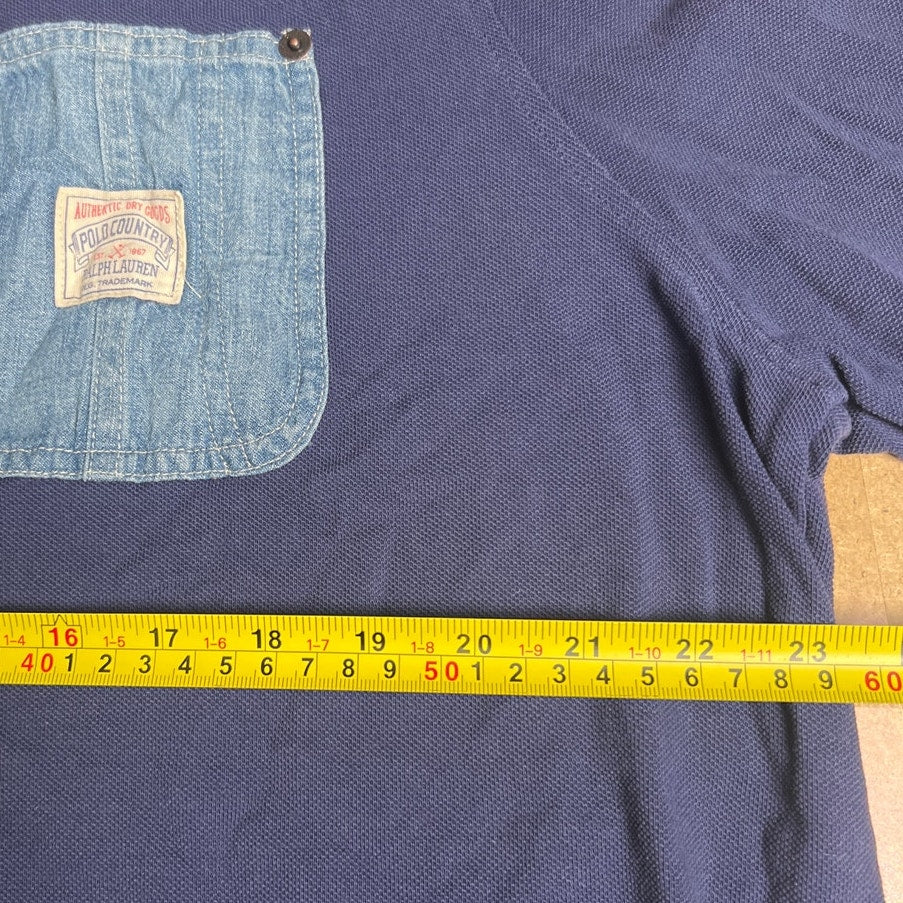 Polo Country Ralph Lauren Sportsman Eagle Patched Distressed Graphic Shirt Sz XL