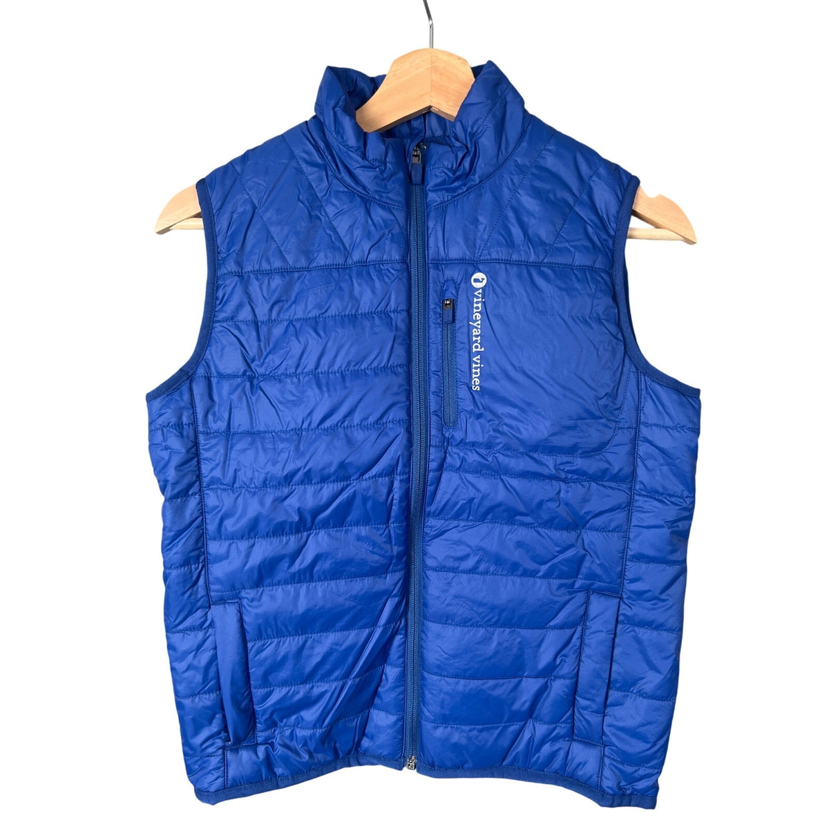Vineyard Vines Blue Zip Up Puffer Vest 100% Nylon kids XL