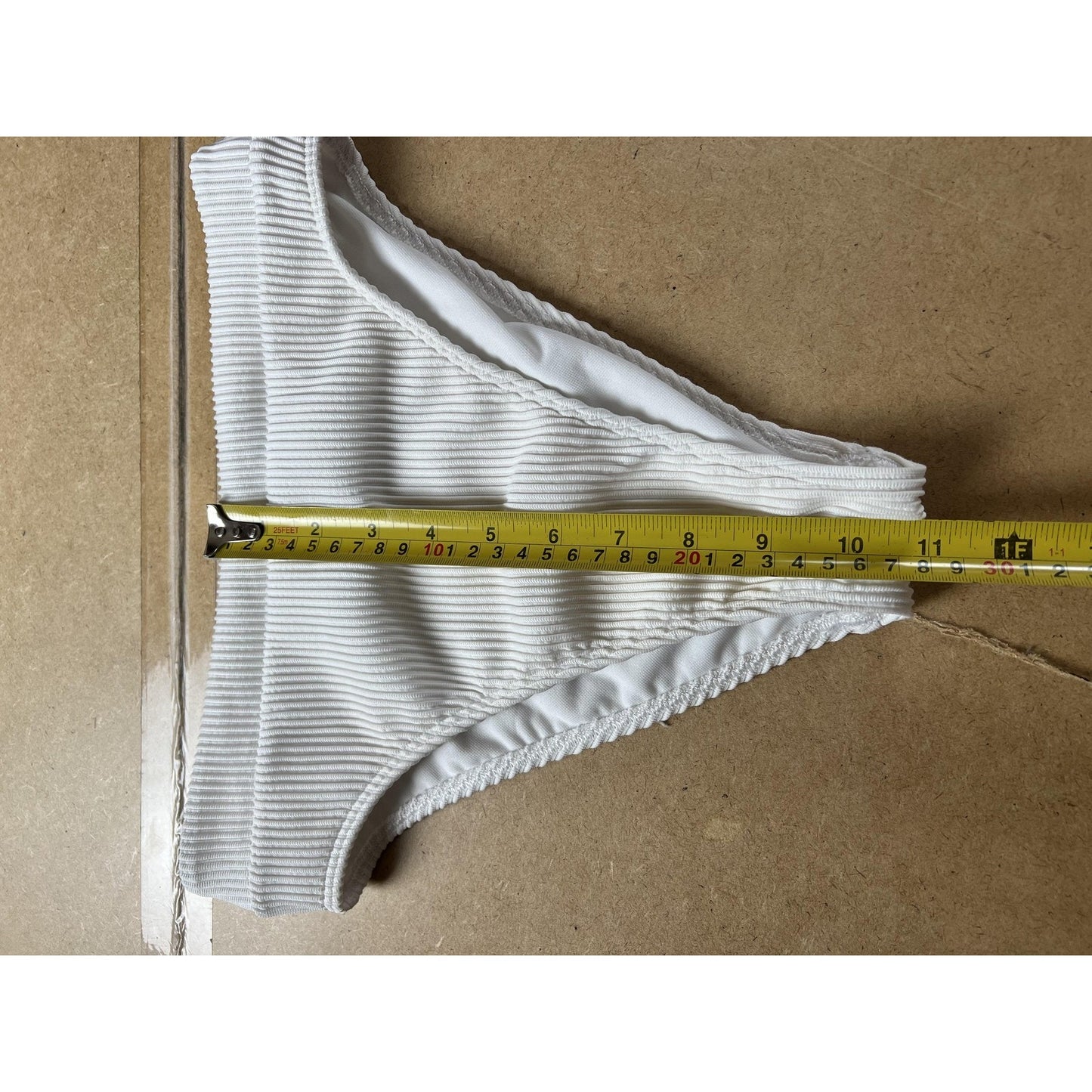 Hollister Bikini Swimsuit Womens Small White Ribbed Bralette Top Bottom Set