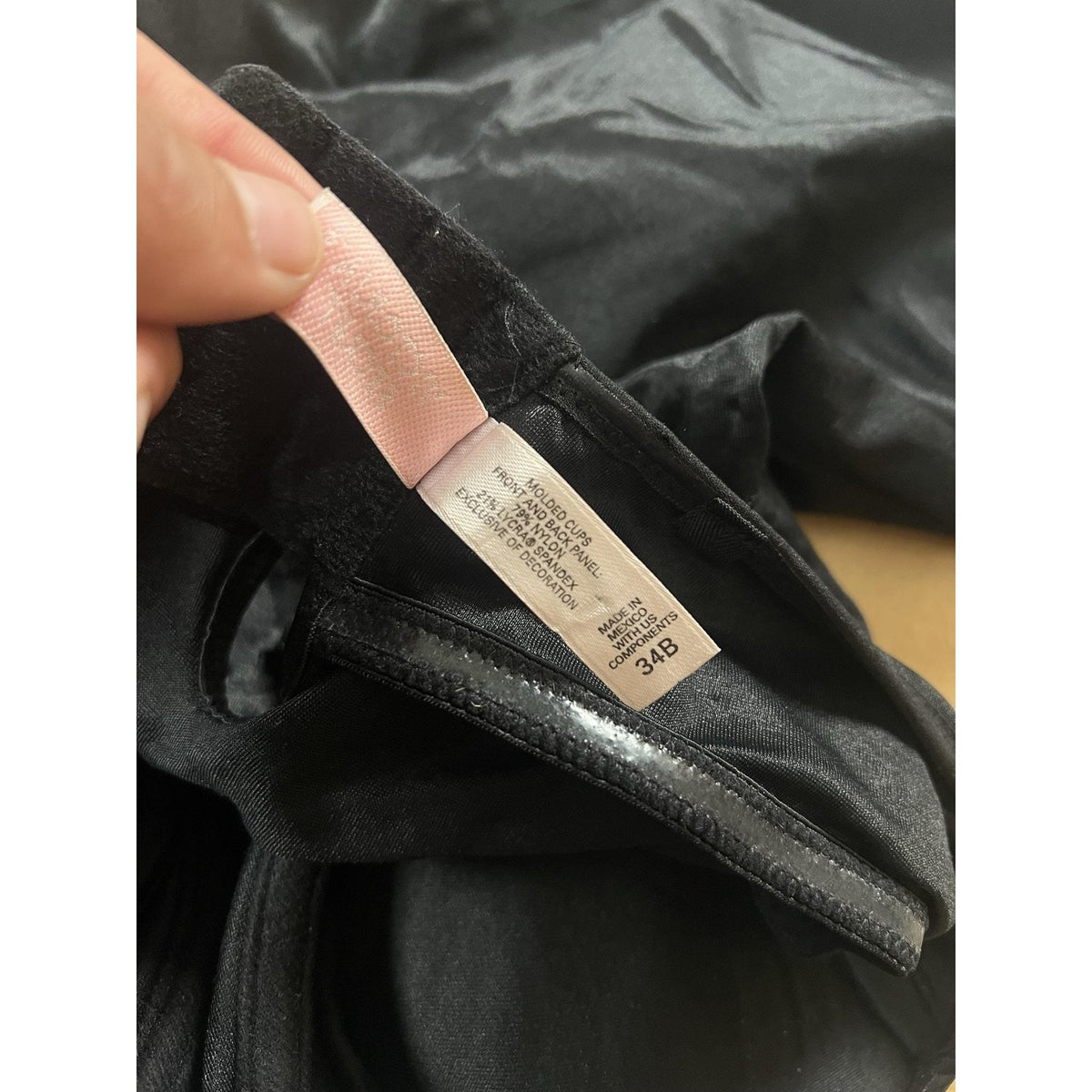 Victoria's Secret Shapewear Womens 34B Black Corselette Strapless Slimming