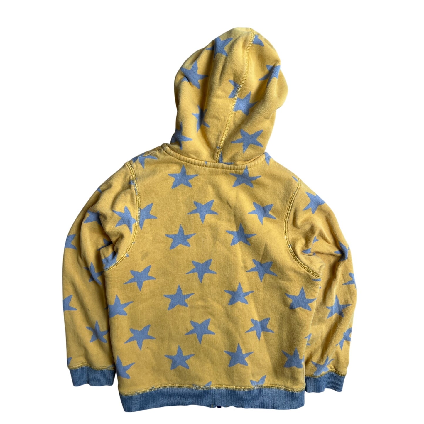 Hanna Andersson Yellow/Gray Zip Up Sherpa Lined Sweater Size 120